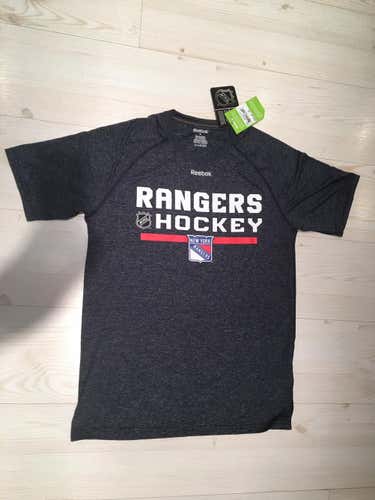 NEW - NY Rangers Reebok Center Ice Playdry Supremium Performance  T Shirt NEW - Ships from USA!