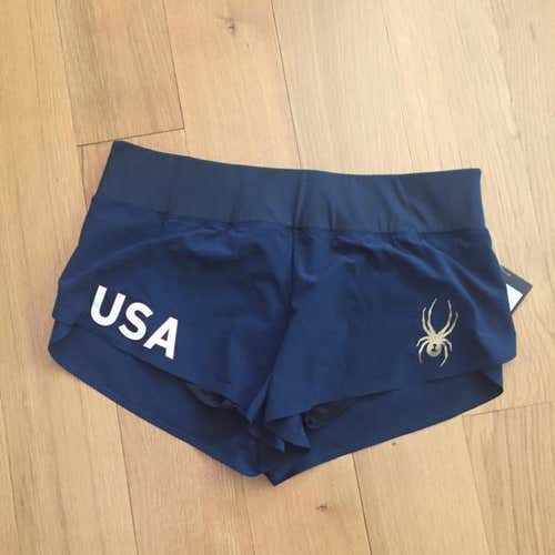 Large Women’s Team USA Olympic US Ski Team Issued Spider Shorts