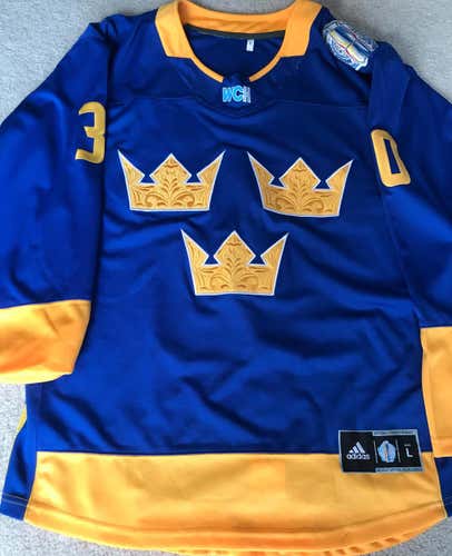Henrik Lundqvist Sweden World Cup Of Hockey 2016 Jersey (Large)