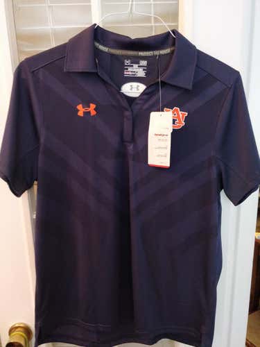 WOMANS New Under Armour "Heat Gear" AUBURN Signature Official Licensed Polo NEW With Tags