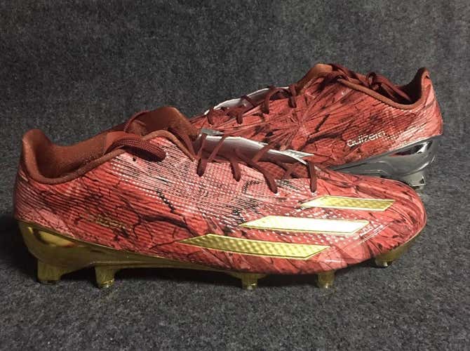 Adidas Men's Adizero 5 Star 5.0 Football Cleats AQ7704 Red Gold Silver  Size 13
