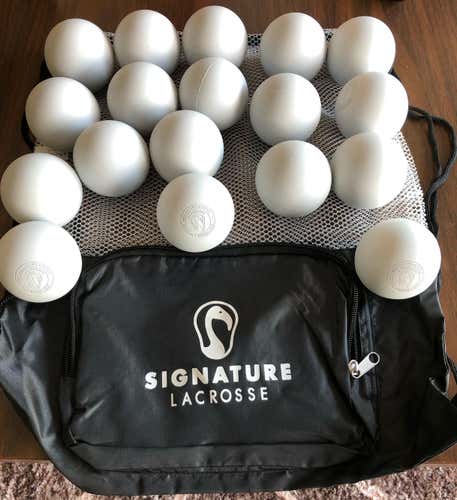 Signature Lacrosse Premium Balls - Plus a Drawstring Carrying Bag