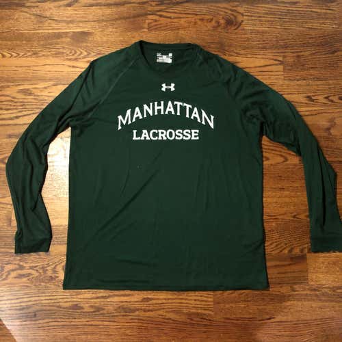 Manhattan College Lacrosse Green Under Armour Long Sleeve Practice Shirt