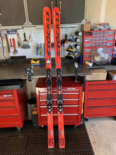 184 Stockli Lazer FIS Master's R>25.5 GS with Salomon X16 Race Bindings