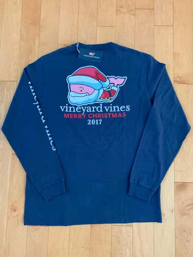 Vineyard Vines 2017 Merry Christmas Mr. Claus Whale Men's Medium Long Sleeve
