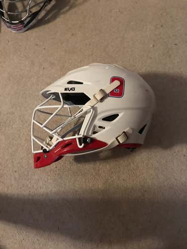 Evo Helmet White Shell Red Chin L-XL