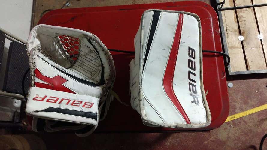 Bauer Reactor Goalie Glove & Blocker Regular Senior Pro Stock
