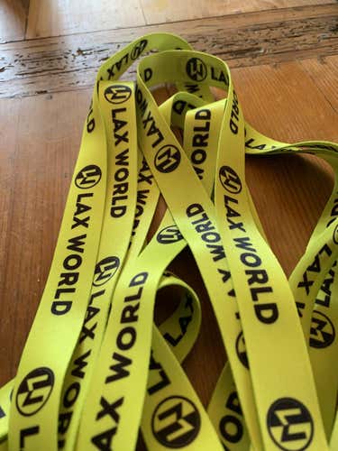 New Yellow Laxworld Lanyards lot of 9