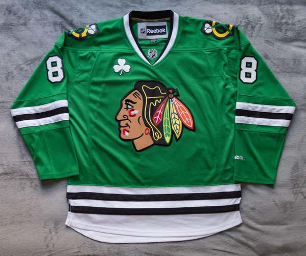 Chicago Blackhawks St Patrick's Day Patrick Kane Reebok Jersey Size Large