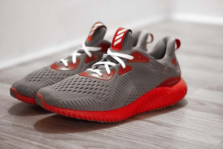 VERY RARE - Grey and Red Alpha Bounce Trainers