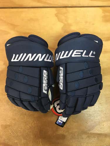 New Winnwell Classic Pro 4-Roll Navy 14" Gloves