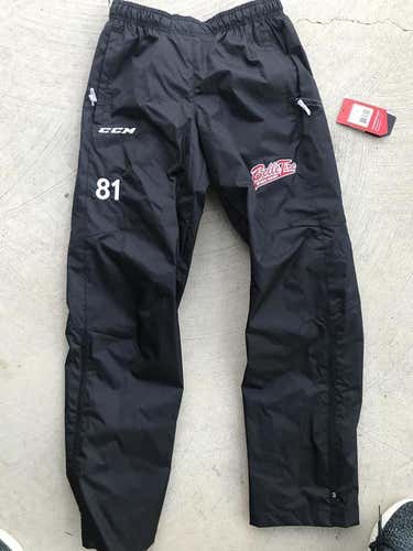 New CCM Black BT Hockey Track Suit Warm Up Pants Small