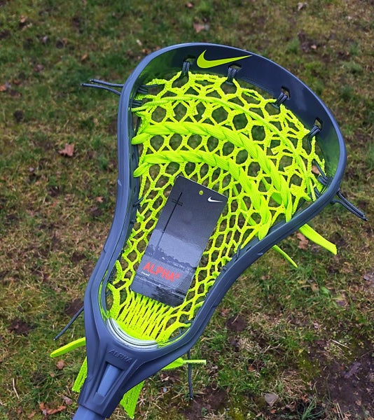 1 BNWT Nike Alpha U Lacrosse Head Strung w/ Semi-Soft Mesh w/ a Mid Pocket
