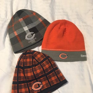 NWOT Lot Of 3 Reebok Chicago Bears Winter Caps
