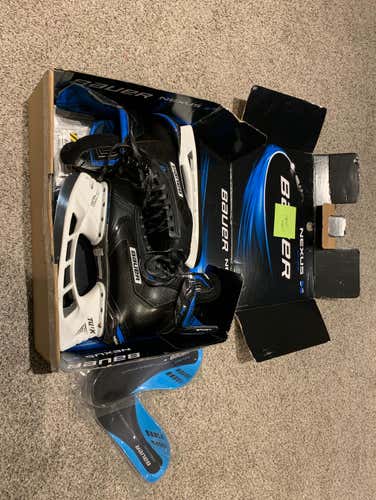 Bauer Nexus 1N Hockey Skates Size 8.5D 8.5 D Skated 1 Time W/LS2 Blades No LS4