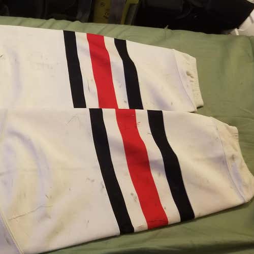 Lightly Used Reebok Prostock Columbus Game Socks, Away