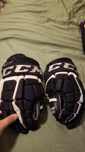 Lightly Used CCM U+ Crazy Light Gloves Senior Pro Stock, AHL ASG 2013
