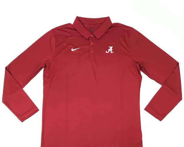 New Nike Alabama Crimson Tide Long Sleeve Polo Men’s L
