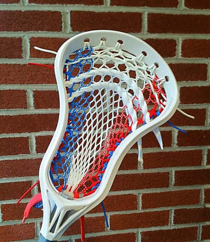 Lacrosse Head Hand Strung w/ Semi-Soft Mesh w/ Mid Pocket