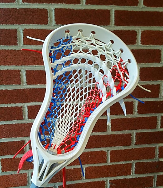 Lacrosse Head Hand Strung w/ Semi-Soft Mesh w/ Mid Pocket
