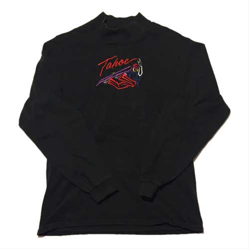 Vintage Tahoe Snowboarding Long Sleeve Shirt Turtleneck