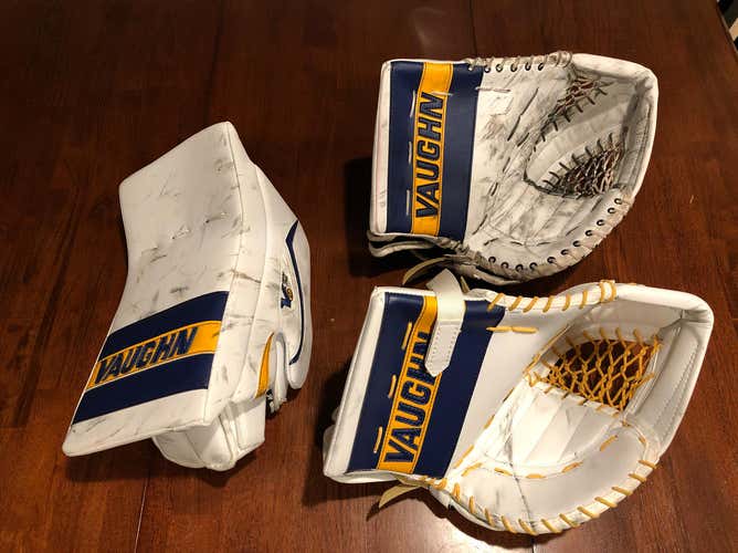 Vaughn V4 Jake Allen Pro Stock 2 Catchers, 1 V6 Blocker