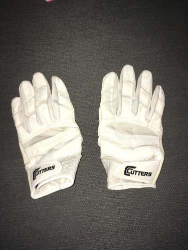 Used White Cutters Gloves Large