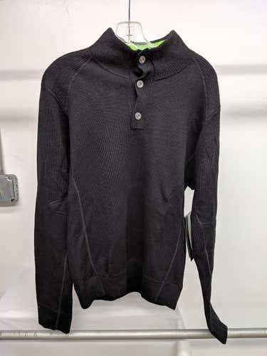 New Men's Spyder Meta Sweater Black/Green Medium