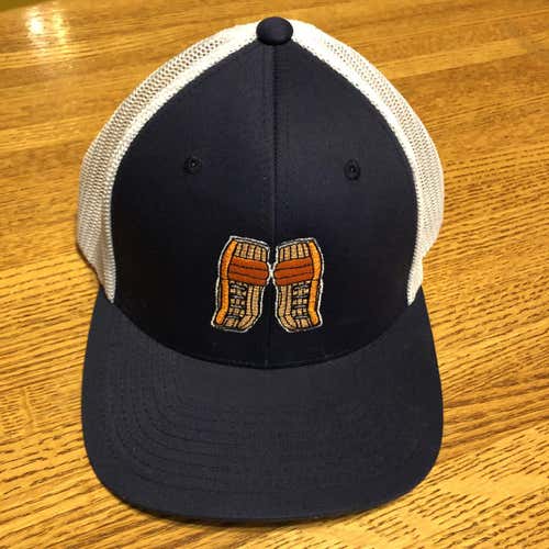 Custom Goalie Pad Logo Flexfit Hat L/XL