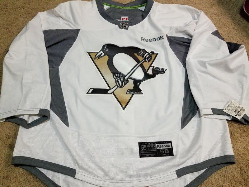 PITTSBURGH PENGUINS Goalie Cut Stadium Series White Practice Pro Jersey 58