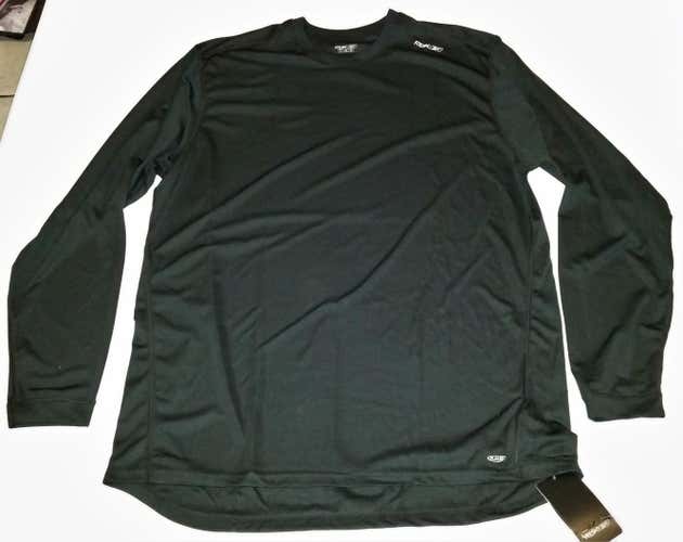 NEW REEBOK Pittsburgh Penguins Locker Room Black PlayDry Long Sleeve Shirt XL