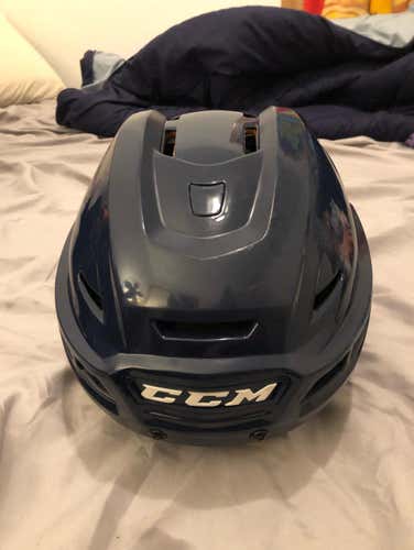 CCM Helmet, Large, Navy, With Bauer Visor