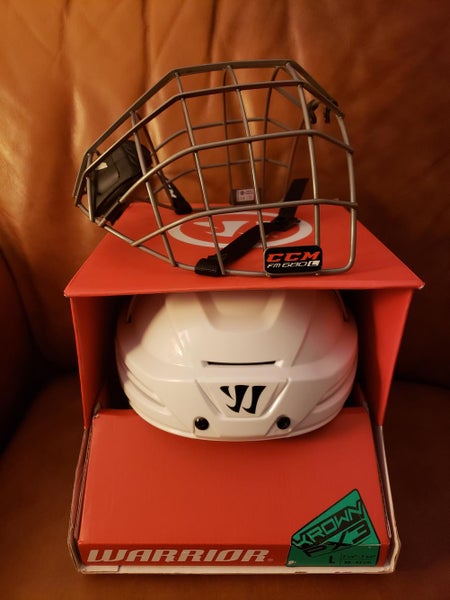 New Large Warrior PX3 Helmet/CCM FM680 Gunmetal Cage Combo