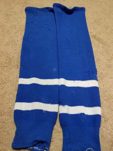 TORONTO MAPLE LEAFS Blue White Vintage XL Game Hockey Pro Socks
