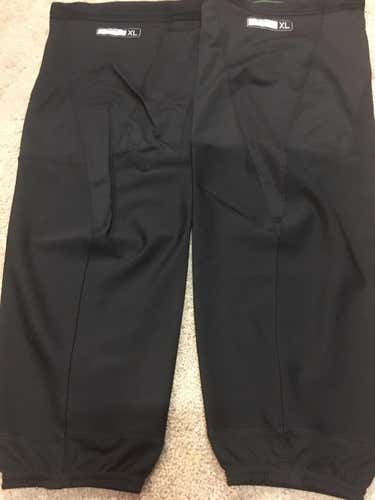 PITTSBURGH PENGUINS Black Reebok XL Practice Issued Player Pro Hockey Socks NEW