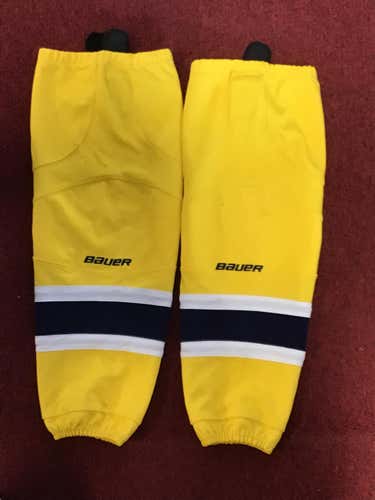 Merrimack College Hockey Socks Pro Stock Size Large Item#MerrS1028