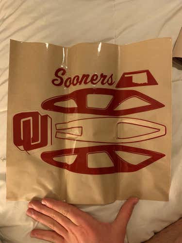 The University of Oklahoma Custom R-Helmet Decals