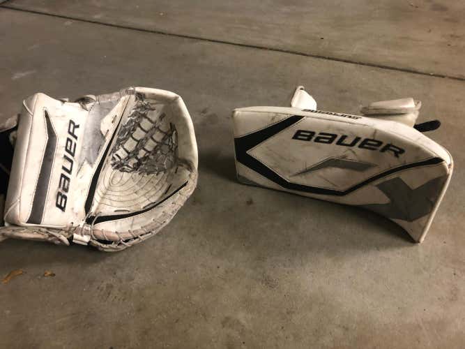 Bauer Goalie glove and Blocker
