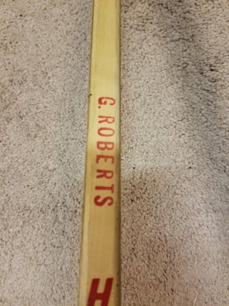 GARY ROBERTS Mid 90's Signed Calgary Flames Game Used Hockey Stick NHL Coa 2