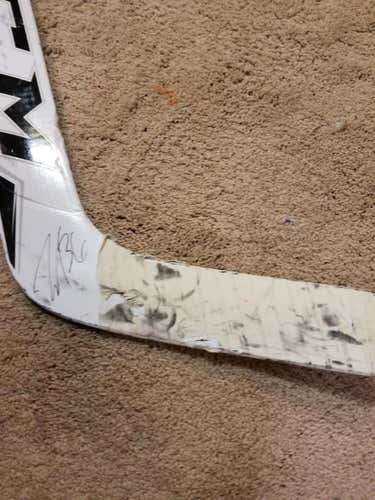 JOHN GIBSON 15'16 Signed Anaheim Ducks Game Used Hockey Stick NHL COA