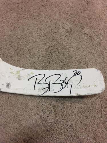 BEN BISHOP 2013 Signed Ottawa Senators NHL Game Used Goalie Hockey Stick COA