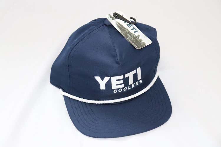 Genuine Yeti Coolers Adjustable Rope Boat Trucker Hat, NAVY Blue MSRP $24.99