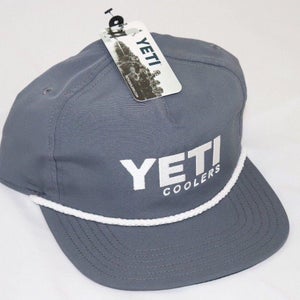 Genuine Yeti Coolers Adjustable Rope Boat Trucker Hat, Slate Grey MSRP $24.99