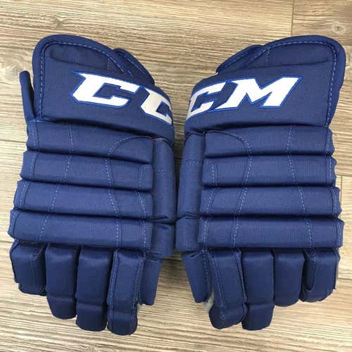 NEW! MIC CCM VANCOUVER CANUCKS NHL PRO STOCK HOCKEY GLOVES 14" HANSEN GREY PALMS