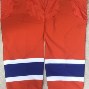 CCM Edge Pro Stock Hockey Shin Pad Socks NEW Edmonton Oilers Orange 9279
