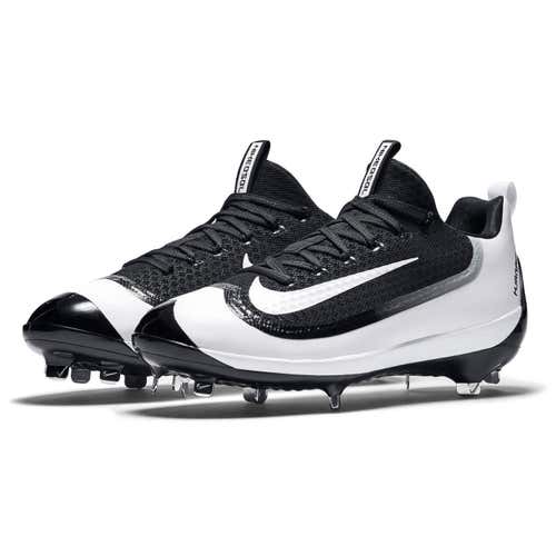 NIKE PRO HUARACHE 2KFILTH ELITE BASEBALL CLEATS 8 METAL SPIKES BRAND NEW 8.0 BLACK & WHITE MENS