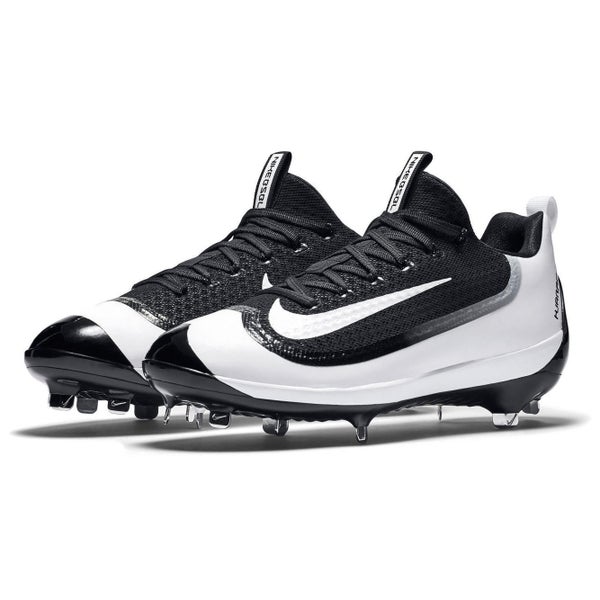 NIKE PRO HUARACHE 2KFILTH ELITE BASEBALL CLEATS 8 METAL SPIKES BRAND NEW 8.0 BLACK & WHITE MENS
