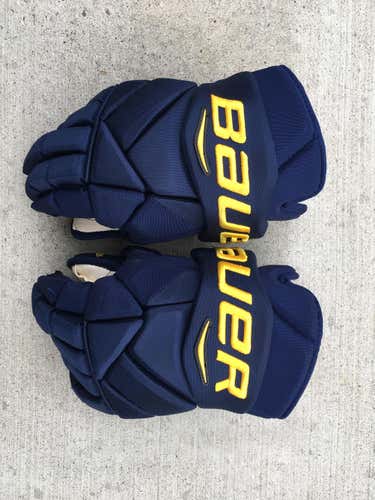 Pro Stock University of Michigan Bauer Vapor 1X Pro Gloves 15” U of M