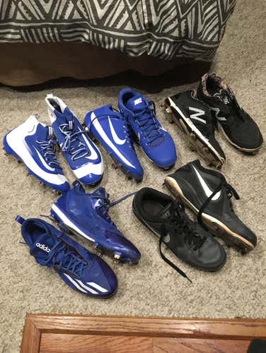 Nike New Balance Adidas Size 11.5 / 12 Metal Baseball Cleats