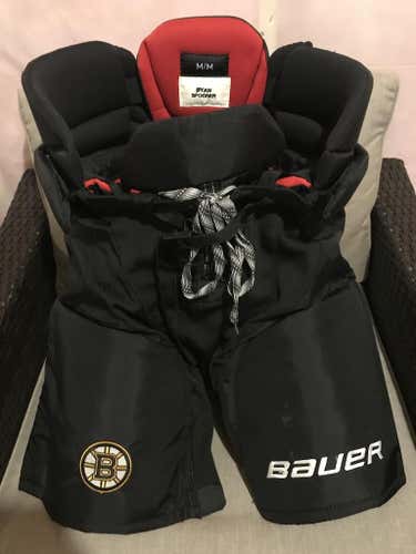 Boston Bruins Bauer Vapor Hockey Pants Medium Black Pro Stock Ryan Spooner NHL